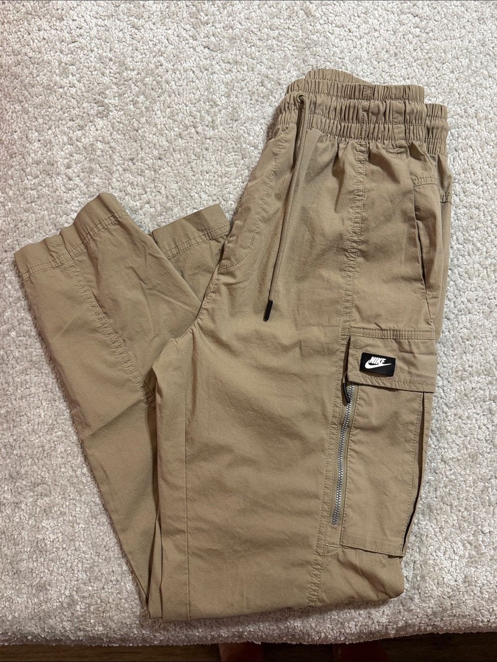Nike Men’s Tan Cargo Pants with Zip Pocket